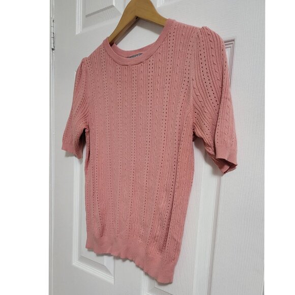 🌿Marbled Reunited Clothing Mauve Knit Top - Size Large - Picture 4 of 9